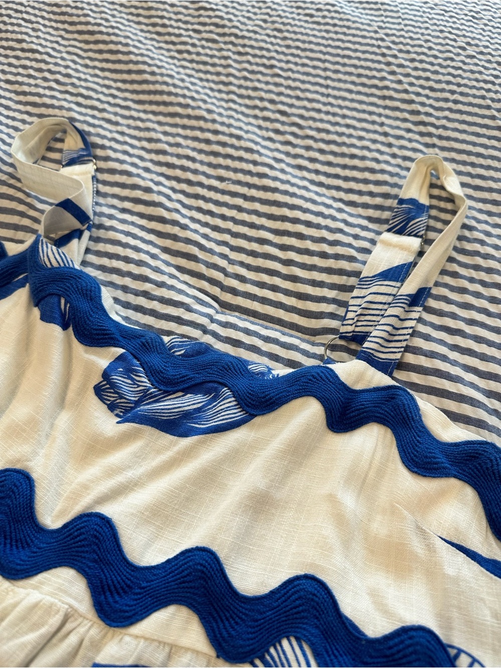 Blue and White Coastal Sundress - XL - Summer Style - Picture 6 of 12